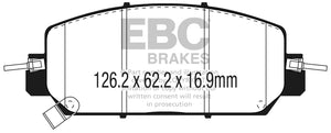 EBC 2017+ Honda CR-V 1.5L Turbo Ultimax2 Front Brake Pads