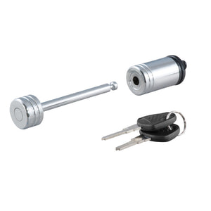 Curt Coupler Lock (1/4in Pin 2-1/2in Latch Span Barbell Chrome)