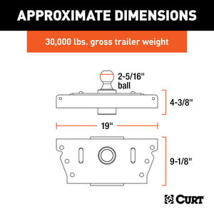 Curt 13-17 Ram 3500 OEM-Style Gooseneck Hitch