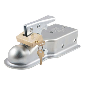 Curt Coupler Lock (1/4in Pin 3/4in Latch Span Padlock Solid Brass)