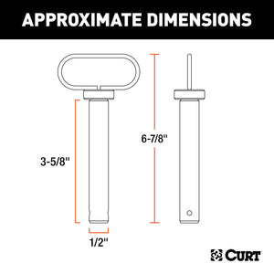 Curt 1/2in Clevis Pin w/Handle and Clip