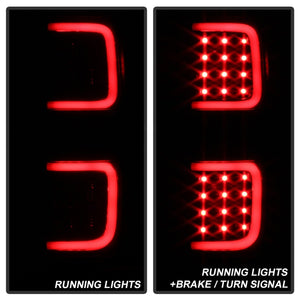 xTune Ford F150 09-14 LED Tail Lights - Black ALT-ON-FF15009-LBLED-BSM