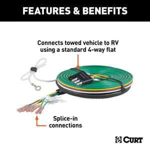 Curt 07-13 Chevrolet Silverado 1500 Custom Towed-Vehicle RV Wiring Harness