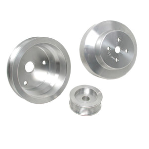 BBK 88-95 GM Truck 4.3 5.0 5.7 Underdrive Pulley Kit - Lightweight CNC Billet Aluminum (3pc)