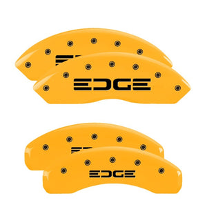 MGP Front set 2 Caliper Covers Engraved Front MGP Yellow finish black ch