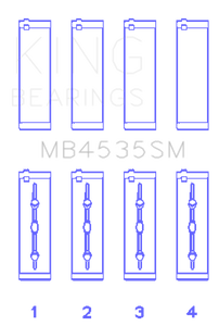 King Mercedes M276 V6 (Size STD) Main Bearing Set