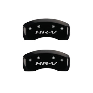 MGP 4 Caliper Covers Engraved Front Honda Engraved Rear HR-V Black finish silver ch