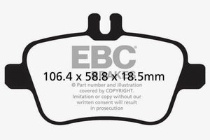 EBC 13+ Mercedes-Benz CLA250 2.0 Turbo Yellowstuff Rear Brake Pads