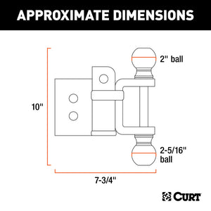 Curt Replacement Adjustable Multipurpose Ball Mount Head for 45049