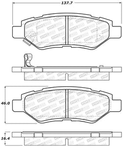 StopTech Street Select Brake Pads w/Hardware - Rear