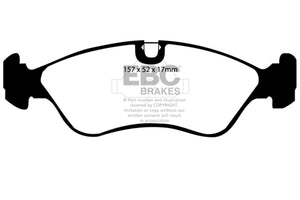 EBC 99-02 Daewoo Lanos 1.6 Chassis -447433 Greenstuff Front Brake Pads