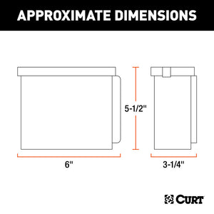 Curt 6in x 5-1/2in x 3-1/4in Breakaway Battery Case w/Lockable Tab