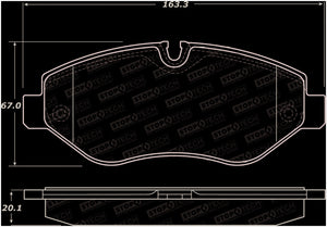 StopTech Sport Brake Pads w/Shims - Rear