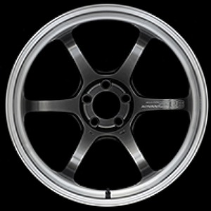 Advan R6 18x9.5 +25 5-112 Machining & Racing Hyper Black Wheel