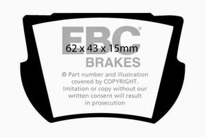 EBC 66-74 Lotus Elan 1.6 Yellowstuff Rear Brake Pads