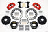 Wilwood Narrow Superlite 4R Rear P-Brk Kit 12.88in Drill Red 2005-2014 Mustang