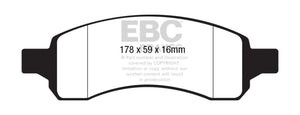 EBC 09-17 Chevy Traverse Ultimax2 Rear Brake Pads