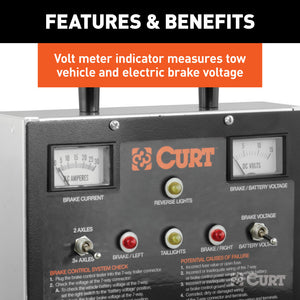 Curt Universal 7-Way RV Blade Trailer Brake Controller Tester