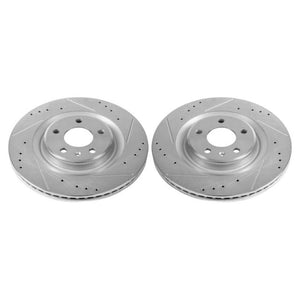 Power Stop 17-19 Audi A4 Rear Evolution Drilled & Slotted Rotors - Pair