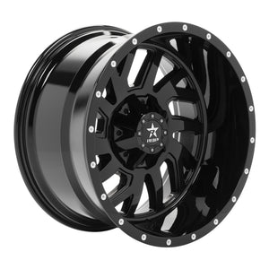 RBP 65R Glock 22x12 8x165.1 BP / 4.75 BS -44mm Offset 121.3mm CB (Hub Centric) Gloss Black Wheel