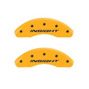 MGP Front set 2 Caliper Covers Engraved Front Insight Yellow finish black ch