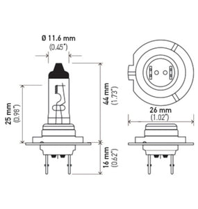 Hella High Wattage Bulb H7 12V 100W PX26d T4.6