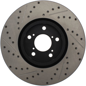 StopTech 07-08 Acura MDX SportStop Slotted & Drilled Left Front Rotor