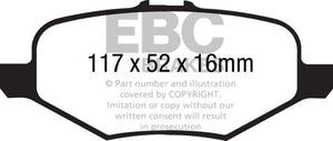 EBC 13+ Ford Flex 3.5 Greenstuff Rear Brake Pads