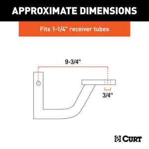 Curt Vertical Receiver Ball Mount (1-1/4in Shank 3500lbs)