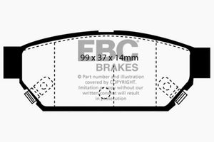 EBC 93-96 Eagle Summit 1.5 Redstuff Rear Brake Pads