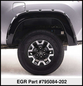 EGR 16+ Toyota Tacoma w/Mudflap Bolt-On Look Color Match Fender Flares - Set - Black