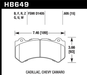 Hawk 12-16 Chevrolet Camaro ZL1 HP+ Front Brake Pads