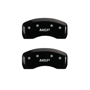 MGP 4 Caliper Covers Engraved Front & Rear MGP Black Finish Silver Char 2017 Lincoln MKZ