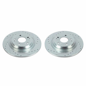 Power Stop 17-20 Acura MDX Rear Evolution Drilled & Slotted Rotors - Pair