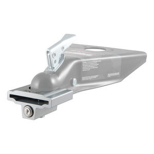 Curt Trailer Coupler Lock for 1-7/8in or 2in Flat Lip Couplers (Grey Aluminum)