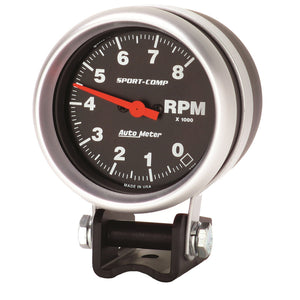 Autometer Standard 2-5/8in 8,000 RPM Pedestal Mount Tachometer Sport Comp