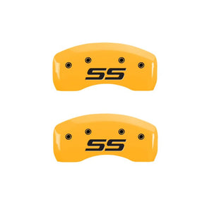 MGP 4 Caliper Covers Engraved Front & Rear Monte Carlo SS Yellow Finish Black Char 2002 Chevy Impala