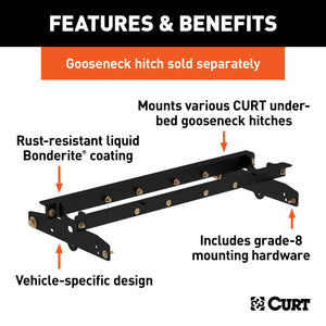 Curt 97-03 Ford F-150 Under-Bed Gooseneck Installation Brackets