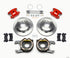 Wilwood D154 P/S Park Brake Kit Red Jeep Dana 35 2.56 Off 5-lug w/ lines