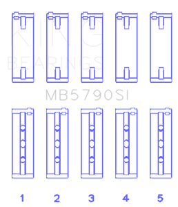 King Porsche M 48 / M 48.50 (Size STD) Main Bearing Set