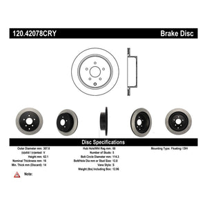 Stoptech Nissan / Infinit CRYO-STOP Brake Rotor