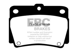 EBC 97-00 Mitsubishi Montero Sport 2.4 Yellowstuff Rear Brake Pads