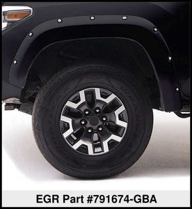 EGR 14+ Chev Silverado 5ft Bed Bolt-On Look Color Match Fender Flares - Set - Black