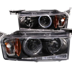 ANZO 2004-2007 Scion Xb Projector Headlights w/ Halo Black G2