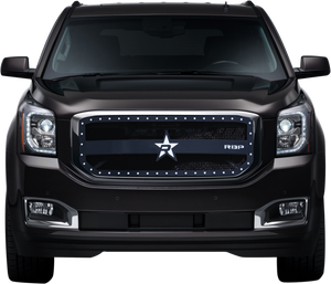 RBP RX-3 Series Studded Frame 1pc. Grille 15-17 GMC Yukon/Yukon XL (Includes Denali) - Black