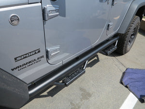 RBP RX-7 Step Bars 07-17 Jeep Wrangler JK (4-Door) - Black