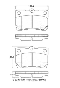 StopTech Street Touring 06 Lexus GS300/430 / 07-08 GS350 Rear Brake Pads