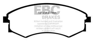 EBC 92-95 Hyundai Elantra 1.6 Yellowstuff Front Brake Pads