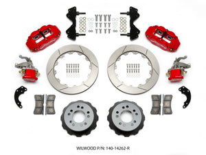 Wilwood Narrow Superlite 4R / MC4 Rear Kit 12.88 Red Currie Pro-Tour Unit Bearing Floater