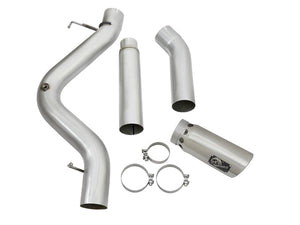 aFe LARGE Bore HD 5in Exhausts DPF-Back SS w/ Pol Tips 16-17 GM Diesel Truck V8-6.6L (td) LML/L5P